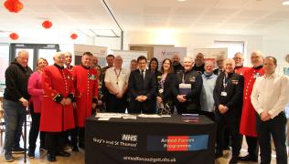 Veterans minister Johnny Mercer at the monthly drop in session